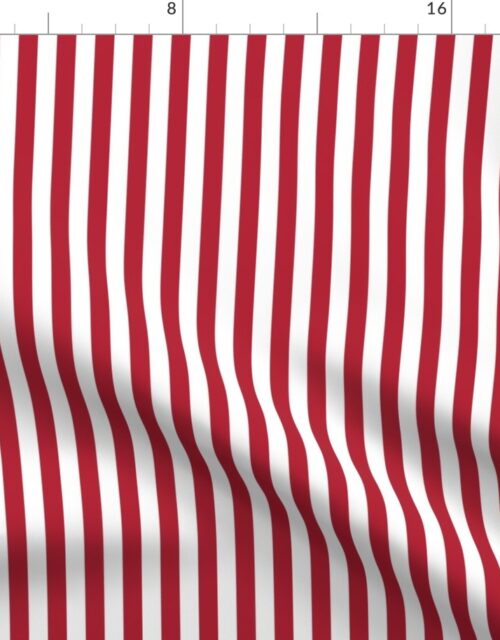 Small Vertical USA Flag Red and White Stripes Fabric