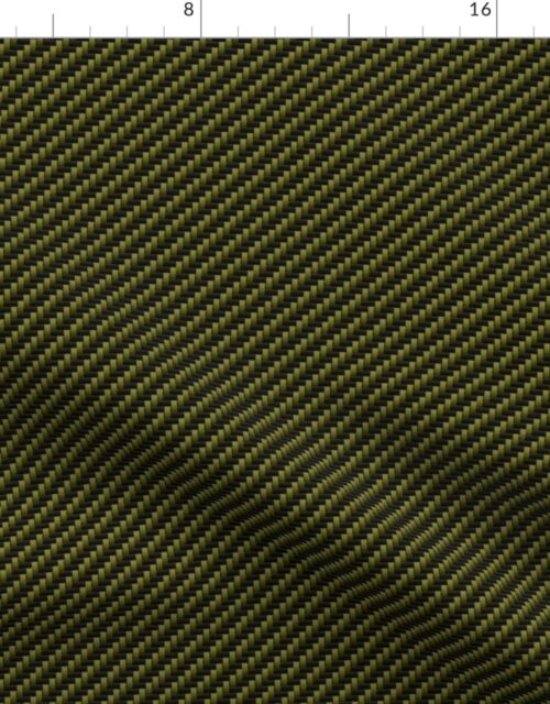 Small Yellow and Black Carbon Fiber Diagonal Fabric