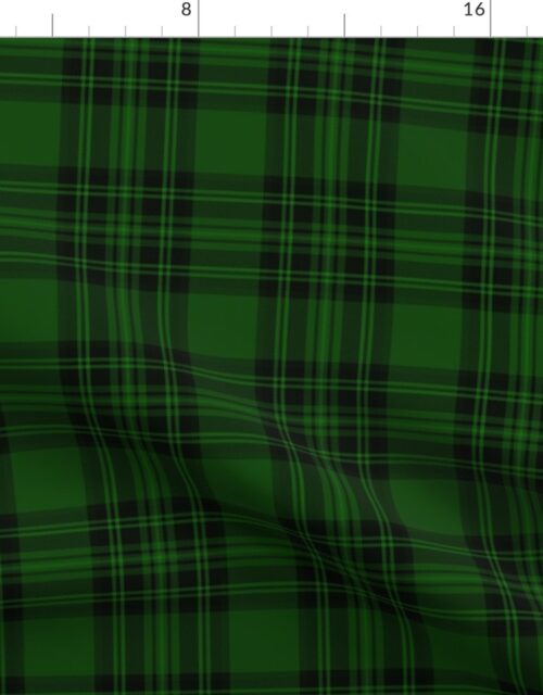 Small  Green Stewart Christmas Tartan Fabric