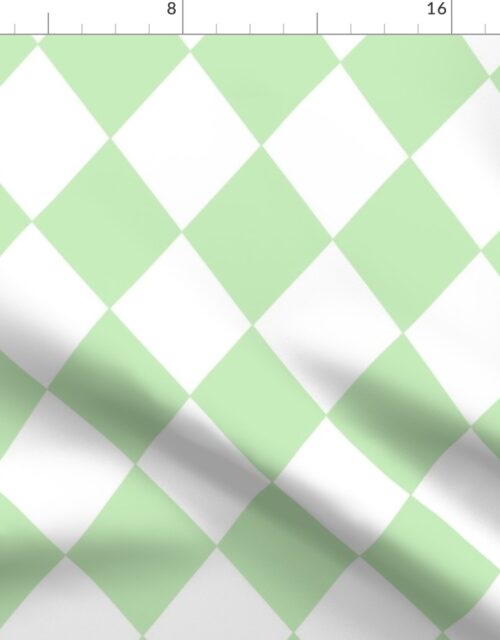 Spearmint Mint Green Diamond Pattern Fabric