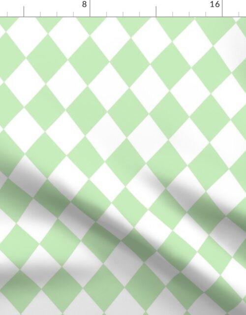 Spearmint Mint Small Modern Diamond Pattern Fabric