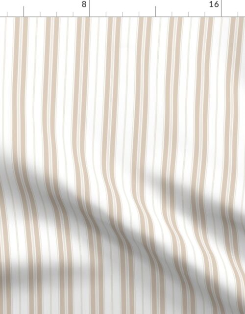 Tapioca Cream and White Autumn Winter 2022 2023 Color Trend Mattress Ticking Fabric