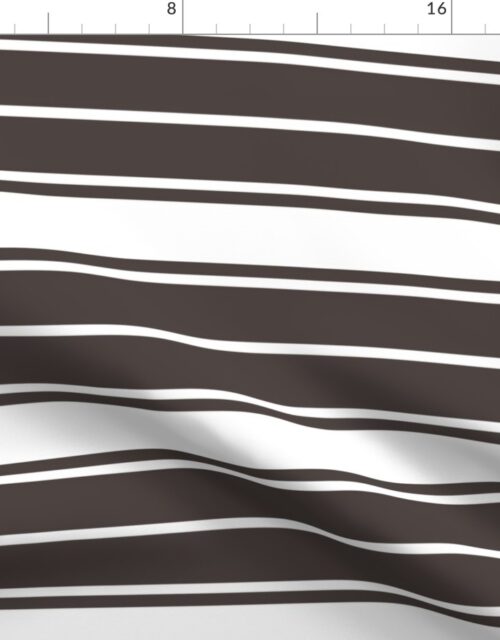 Thunder Grey Horizontal Chevron French Stripes Fabric