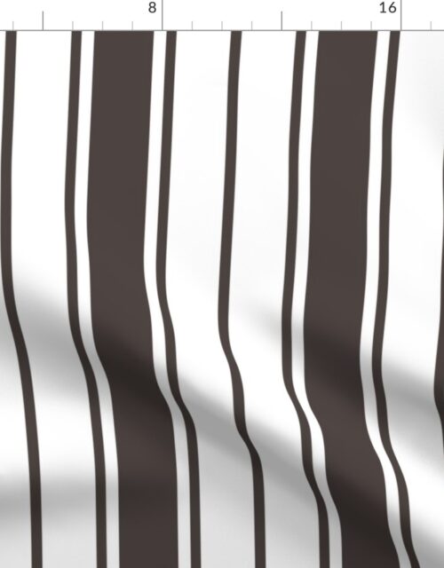 Thunder Grey Vertical Chevron French Stripes Fabric