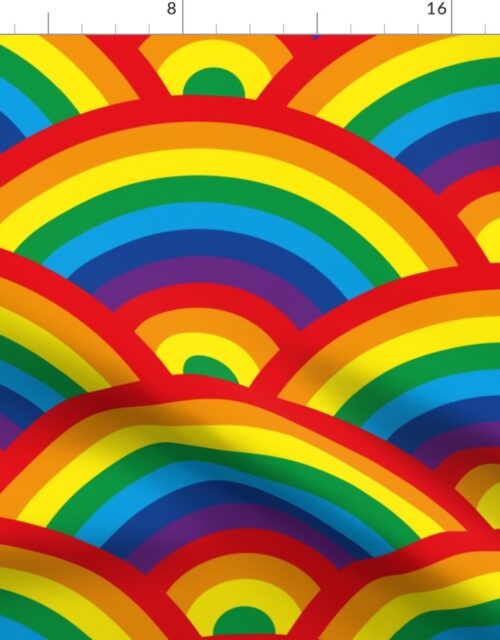Toddlers Room Decor Colourfull Endless Rainbows Fabric