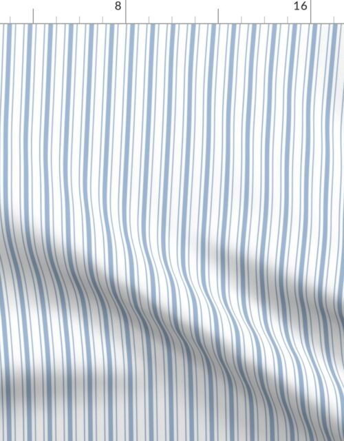 Traditional Micro Sky Blue Blue Vintage Ticking Upholstery Stripes Fabric
