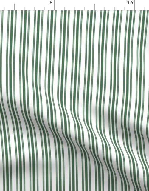 Trendy Large Green Boot Pastel Green French Mattress Ticking Double Stripes Fabric