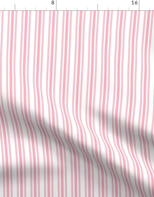 Trendy Large Pink Petal French Mattress Ticking Double Stripes Fabric