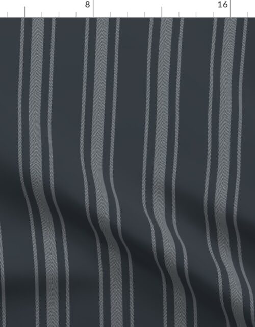 Twilight Blue French Provincial Ticking Stripe Fabric
