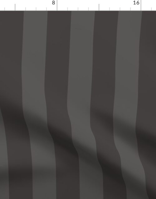 Two-Tone 2 Inch Graphite and Faded Graphite Modern Cabana Upholstery Stripes Fabric