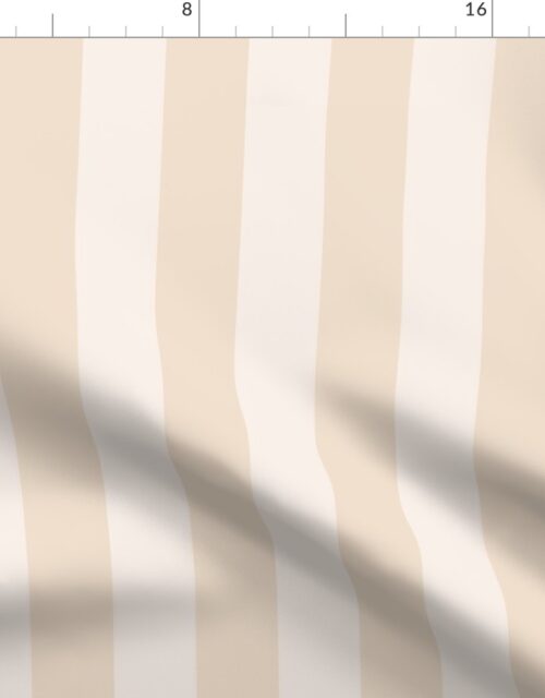 Two-Tone 2 Inch Natural and Faded Natural Modern Cabana Upholstery Stripes Fabric