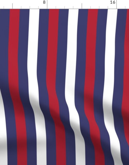USA Flag Alternating Horizontal Blue with Red and White Stripes Fabric