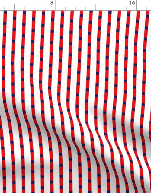 USA Flag Red White and Blue Puckered Seersucker-look Pin Stripes Fabric
