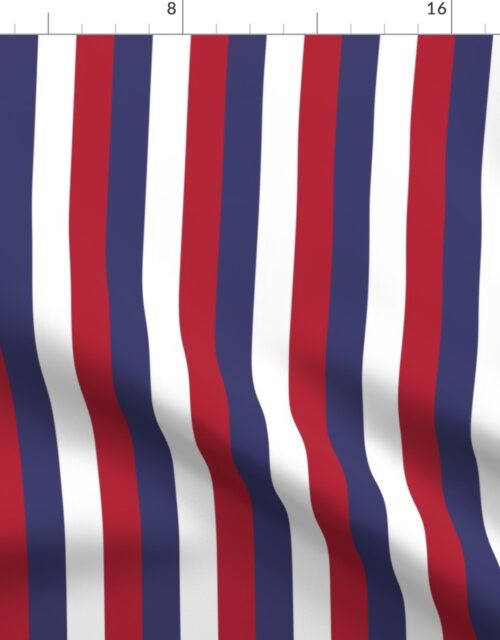 USA Vertical Flag Red, White and Blue Stripes Fabric