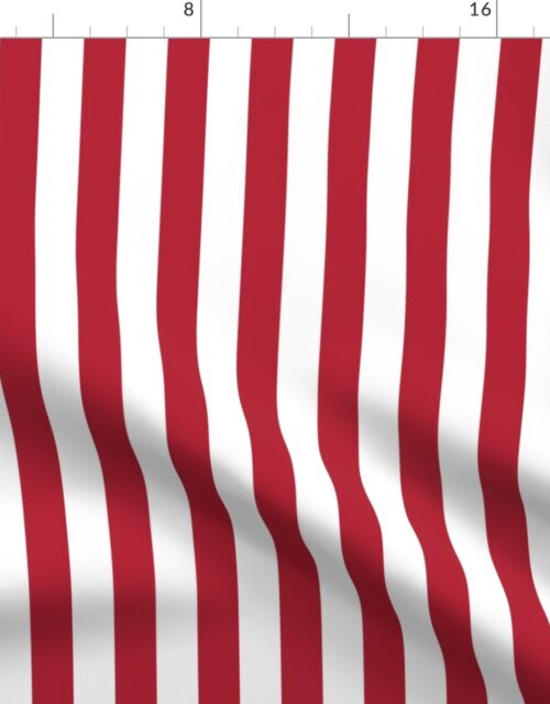 USA Vertical Flag Red and White Stripes Fabric
