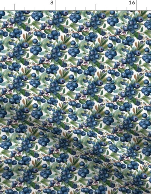 Watercolor Blueberries Fabric