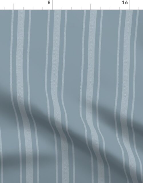Winter Blue French Provincial Ticking Stripe Fabric
