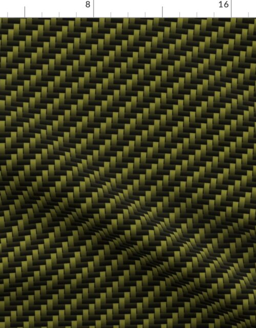 Yellow and Black Carbon Fiber Diagonal Fabric