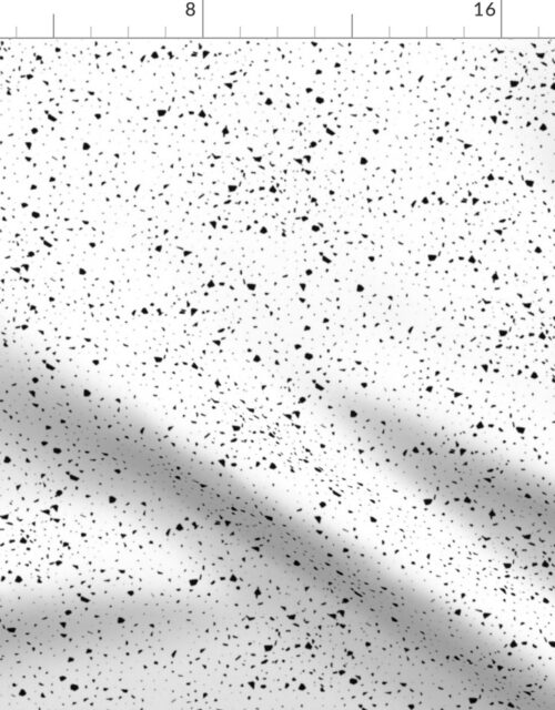 xx Black and White Speckled Terrazzo Seamless Fabric