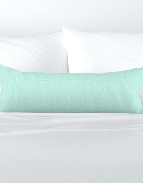 Aqua Blue Colored Pastel Easter Eggs Extra Long Lumbar Pillow
