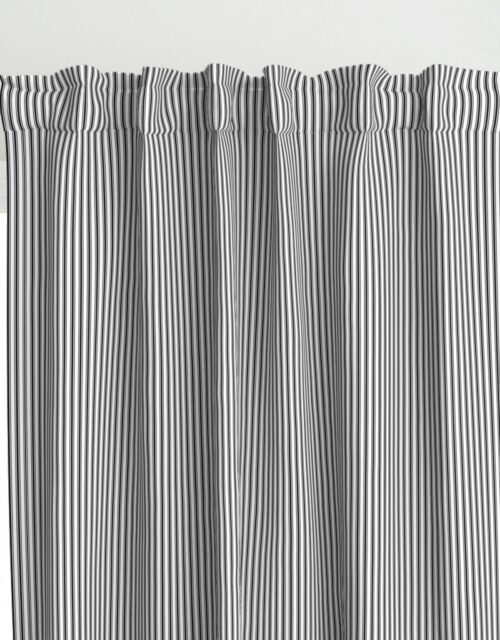 Black and White Mattress Ticking 1/4 inch Wide Bedding Stripes Curtains