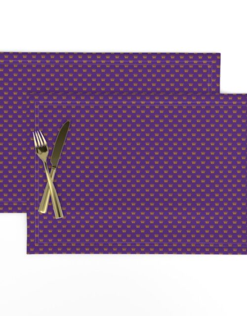 Micro Gold Crowns on Royal Purple Placemats