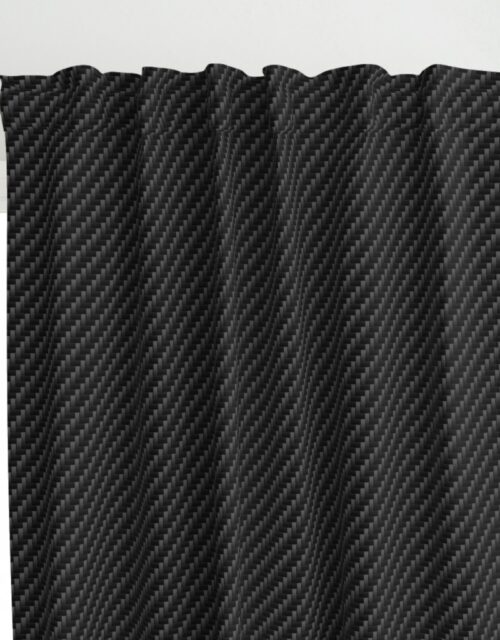 Large Diagonal Ribbed Black Carbon Fibre  for the Man Cave Curtains