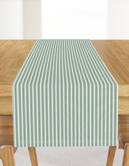 Classic Small Green Boot Pastel Green French Mattress Ticking Double Stripes Table Runner