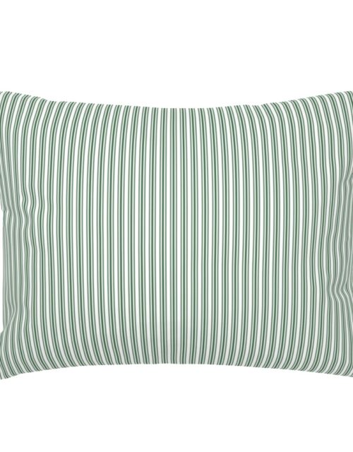 Classic Small Green Boot Pastel Green French Mattress Ticking Double Stripes Standard Pillow Sham