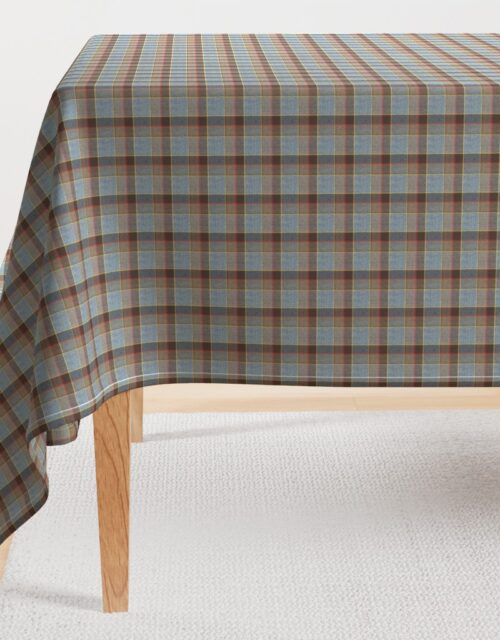 Fraser Weathered Wool Scottish Tartan Rectangular Tablecloth