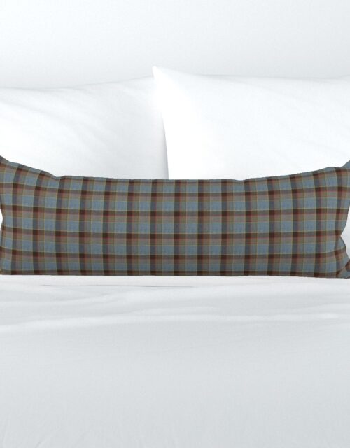 Fraser Weathered Wool Scottish Tartan Extra Long Lumbar Pillow