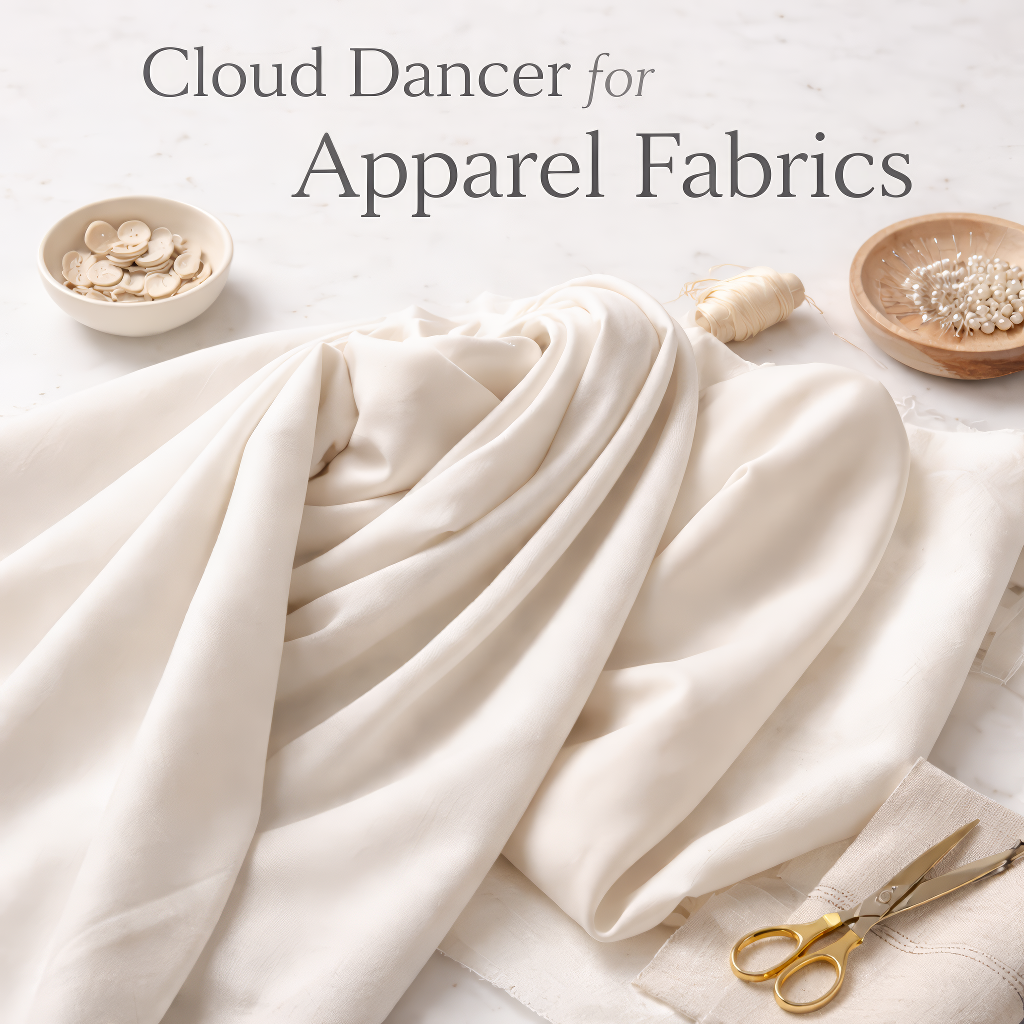 Cloud Dancer solid fabric apparel example