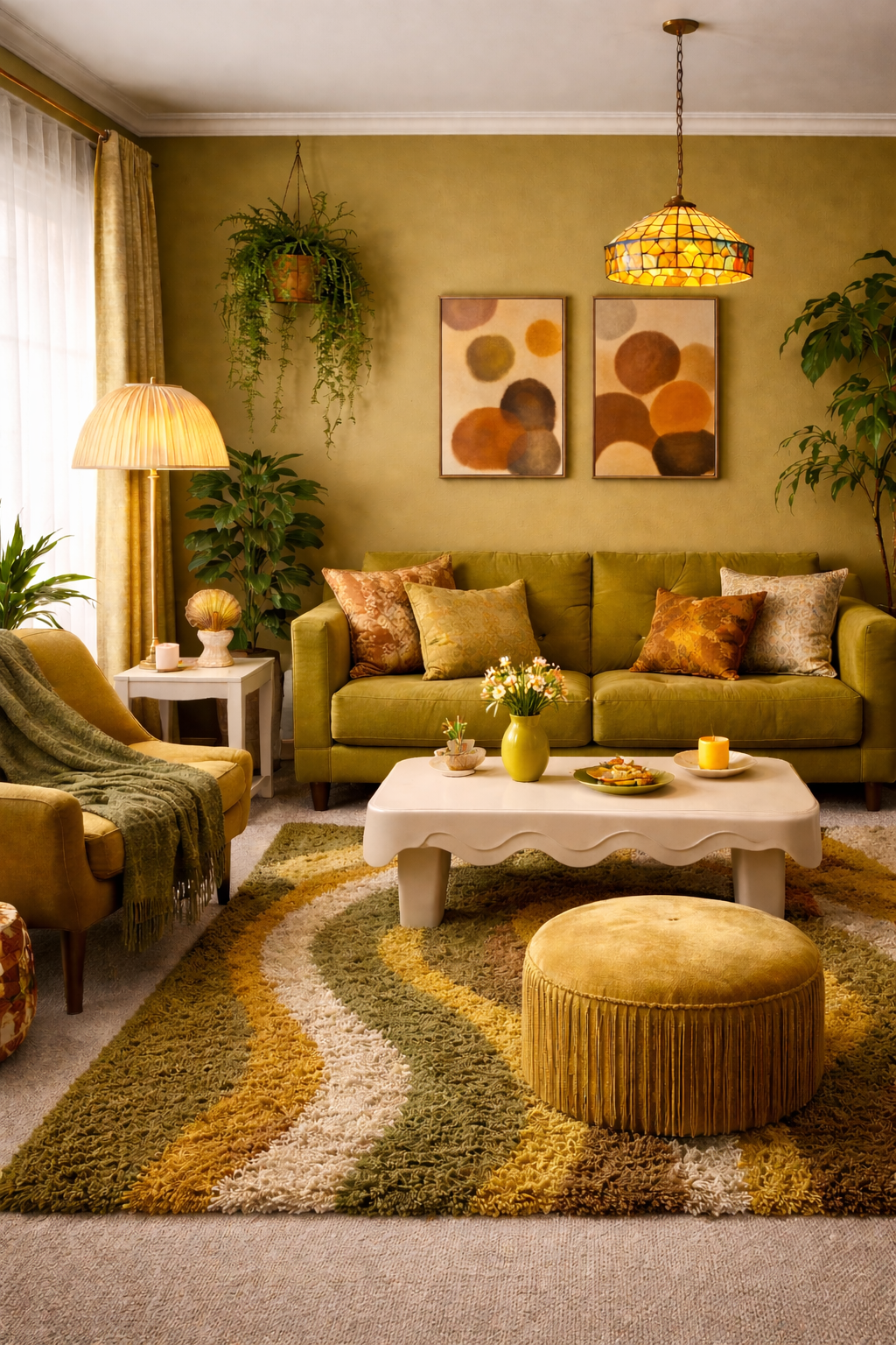 Single olive-toned object shown in isolation