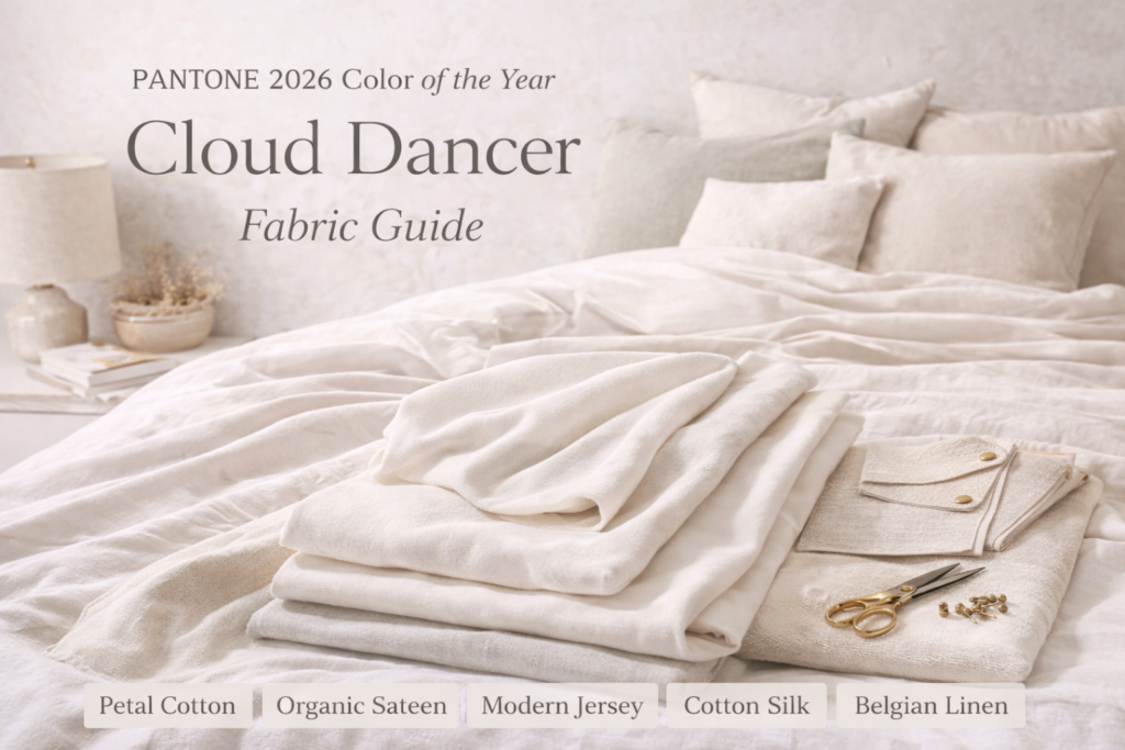 Pantone Color of the Year 2026 Cloud Dancer Fabric Guide
