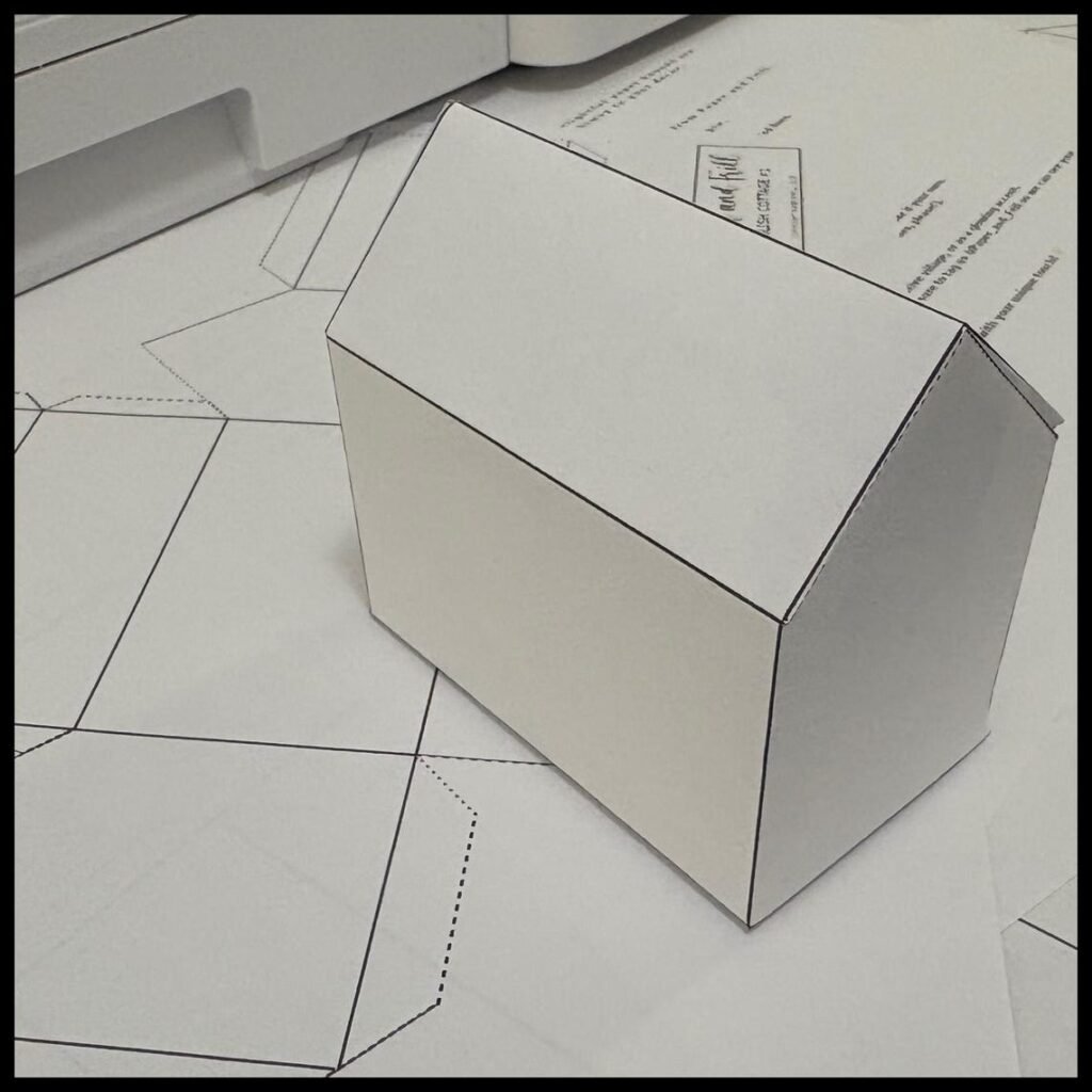 paper house printable craft