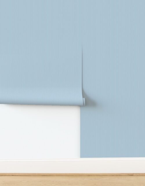 Sky Blue and White Quarter Inch French Provincial Winter Pin Stripes Wallpaper