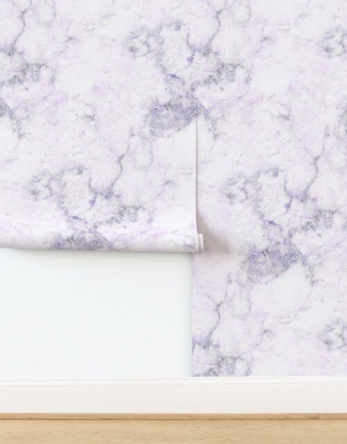 Marble Natural Stone Grey With Purple Pink Veining Quartz Wallpaper