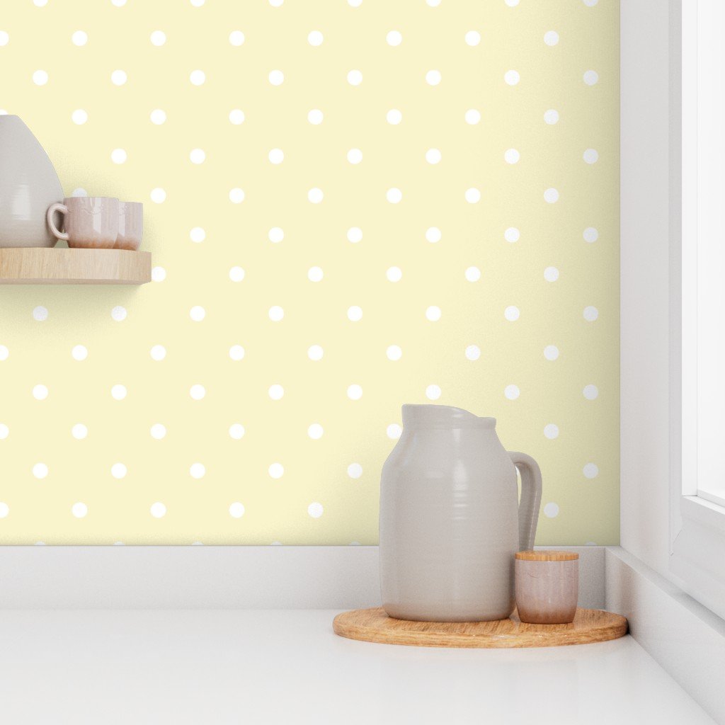 Yellow gold Polka Dot Vintage Christmas Gingham Spots Wallpaper