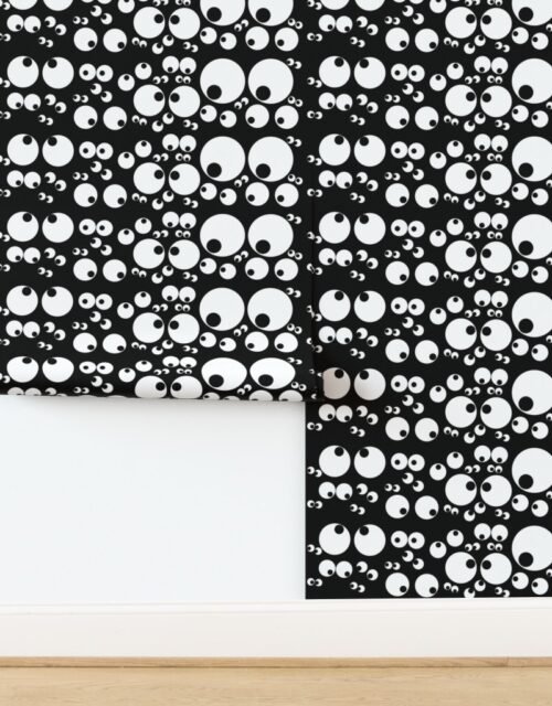 Googly Goo Goo Eyes on Black Wallpaper