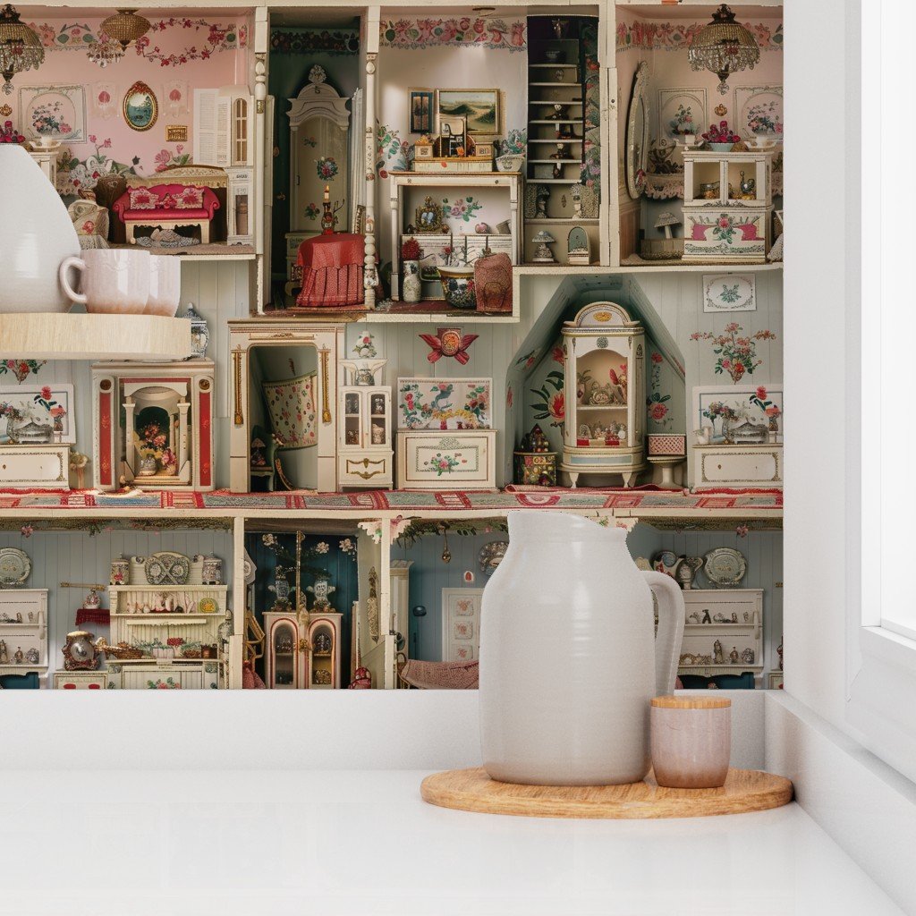 Quaint and Charming Dollshouse Rooms with Ditsy Decor 2 Wallpaper