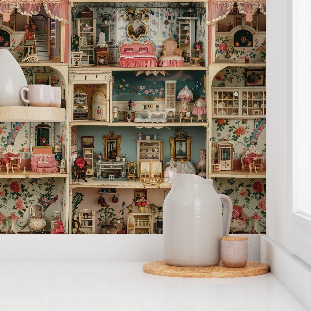 Quaint and Charming Dollshouse Rooms with Ditsy Decor 6 Wallpaper