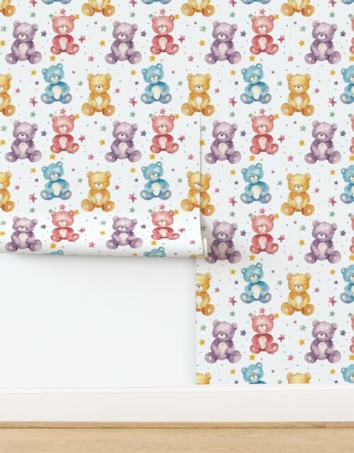 Small Teddy Bears in Sweet Pastels 2 Wallpaper