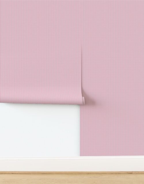 Mini Soft Pink Gingham Check Wallpaper