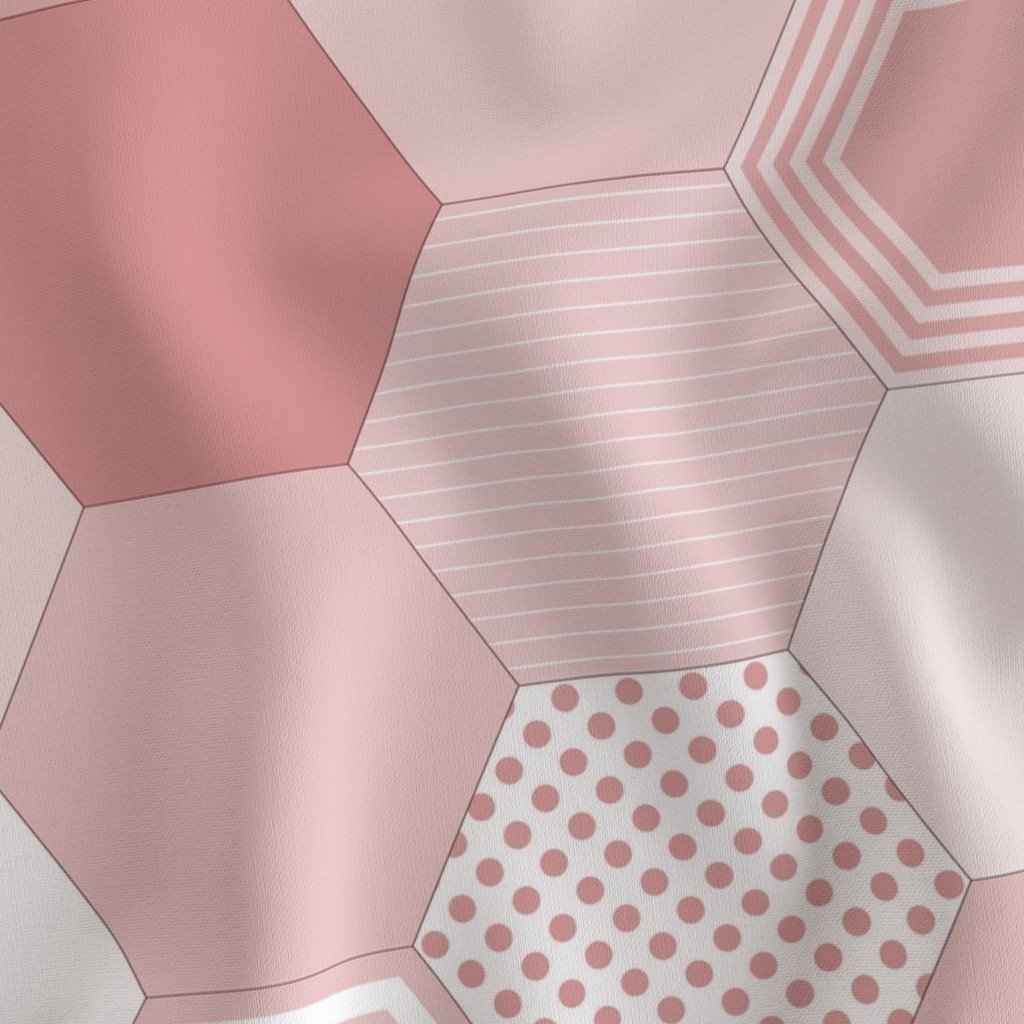 Large Hexagonal Blush Delight Honeycomb Pattern