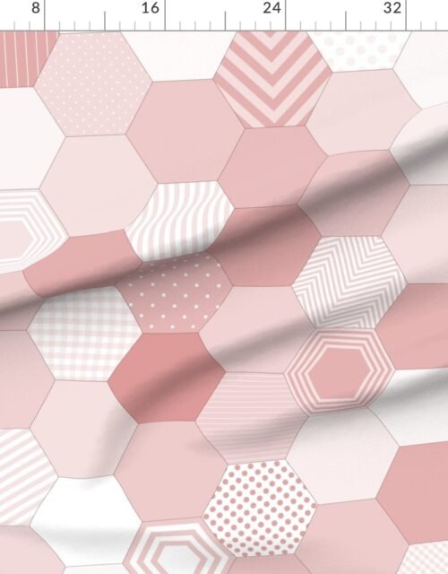 Large Hexagonal Blush Delight Honeycomb Pattern