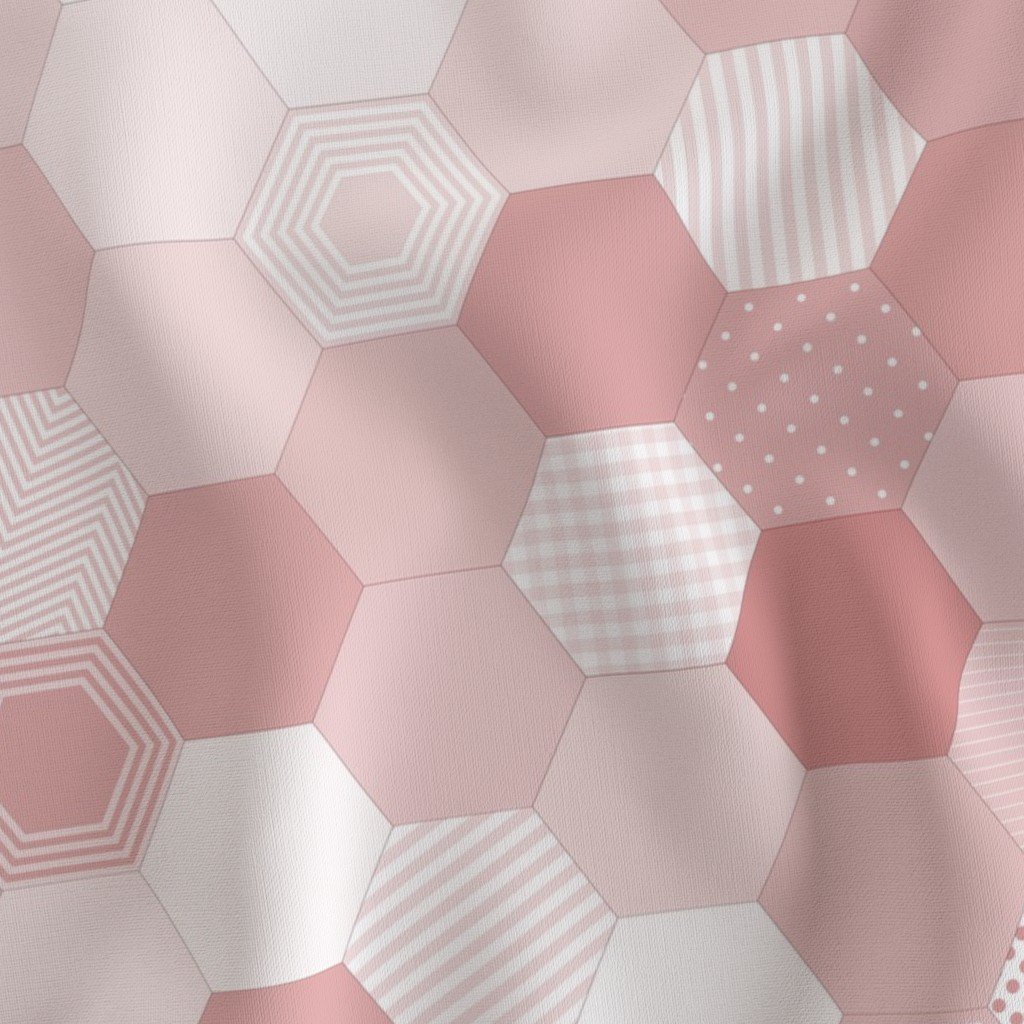 Small Hexagonal Blush Delight Honeycomb Pattern