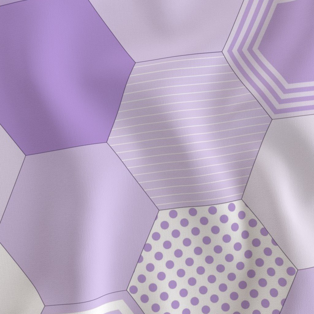 Large Hexagonal Lavender Harmony Honeycomb Pattern