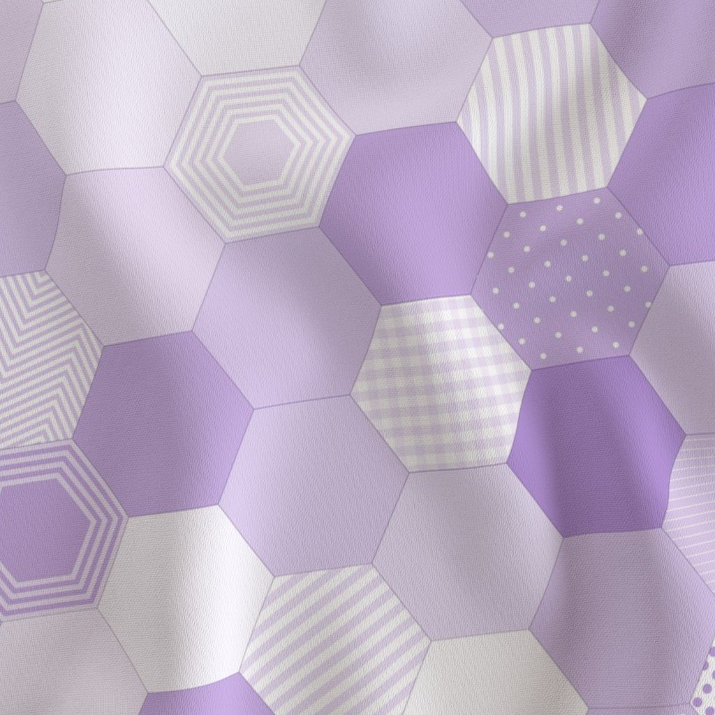 Small Hexagonal Lavender Harmony Honeycomb Pattern