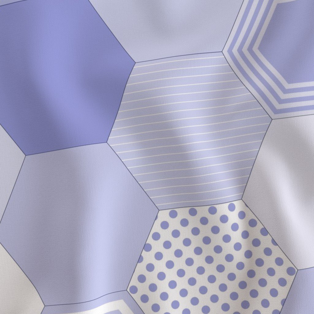 Large Hexagonal Periwinkle Serenity Honeycomb Pattern