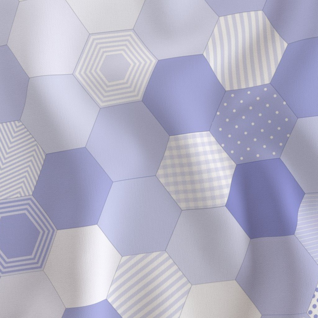 Small Hexagonal Periwinkle Serenity Honeycomb Pattern